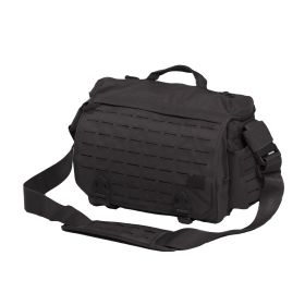 Laser-cut Messenger Bag Black Maxtacs
